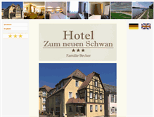 Tablet Screenshot of hotel-zum-neuen-schwan.de